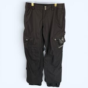 Burton Ski Snowboard Cargo Pants Black Nylon Mesh Lined Women's Size M (32x31)